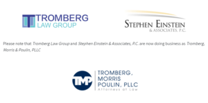 A group of law firms logos with the names of attorneys.