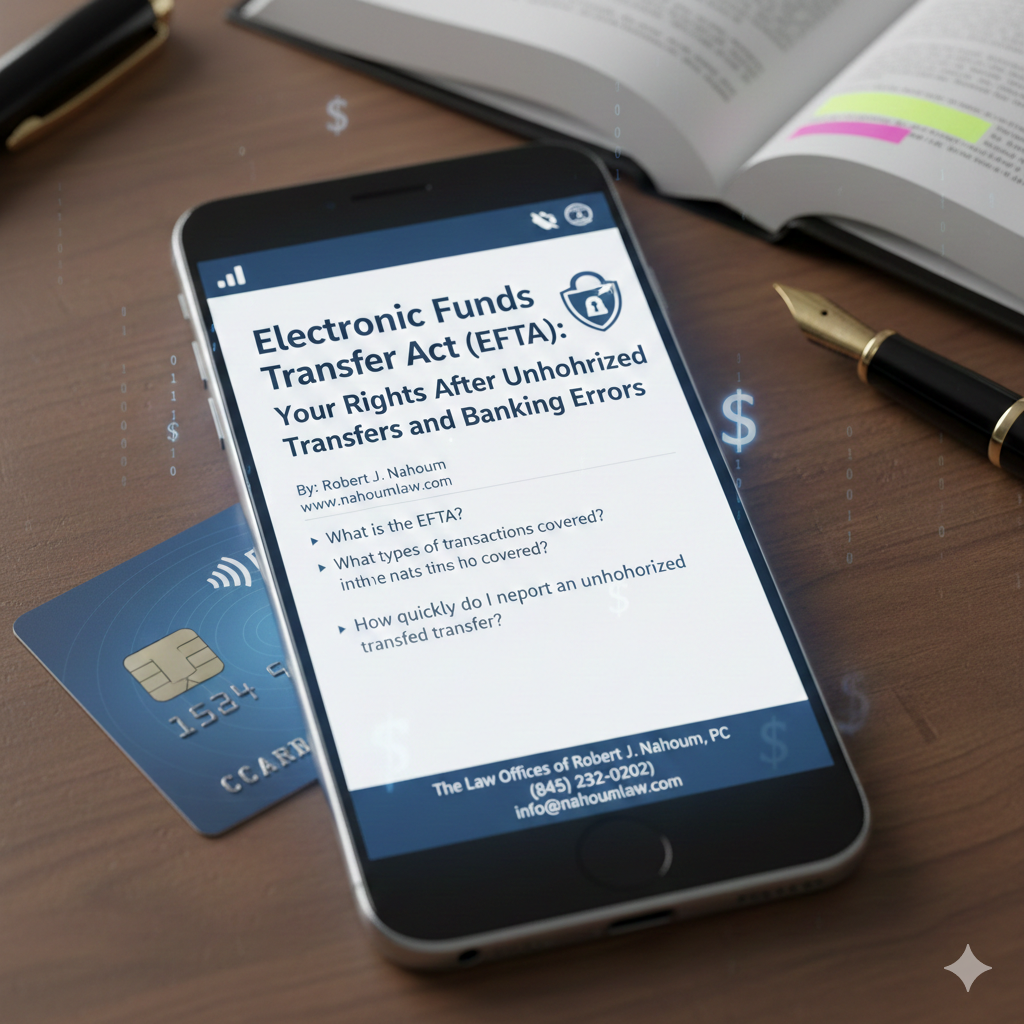 Electronic Funds Transfer Act (EFTA) FAQs: Your Rights After Unauthorized Transfers and Banking Errors