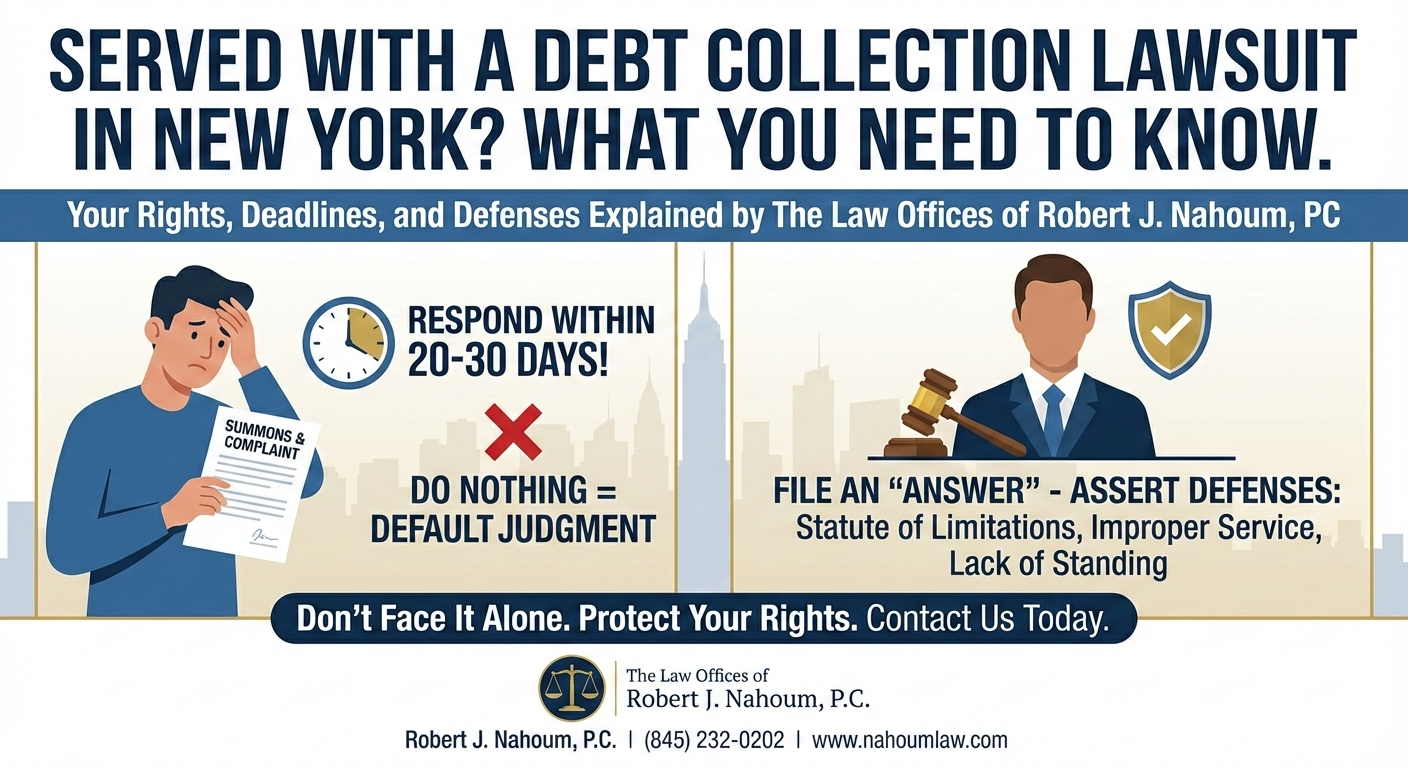 How to Respond to a Debt Collection Lawsuit in New York: FAQs from a Consumer Protection Lawyer