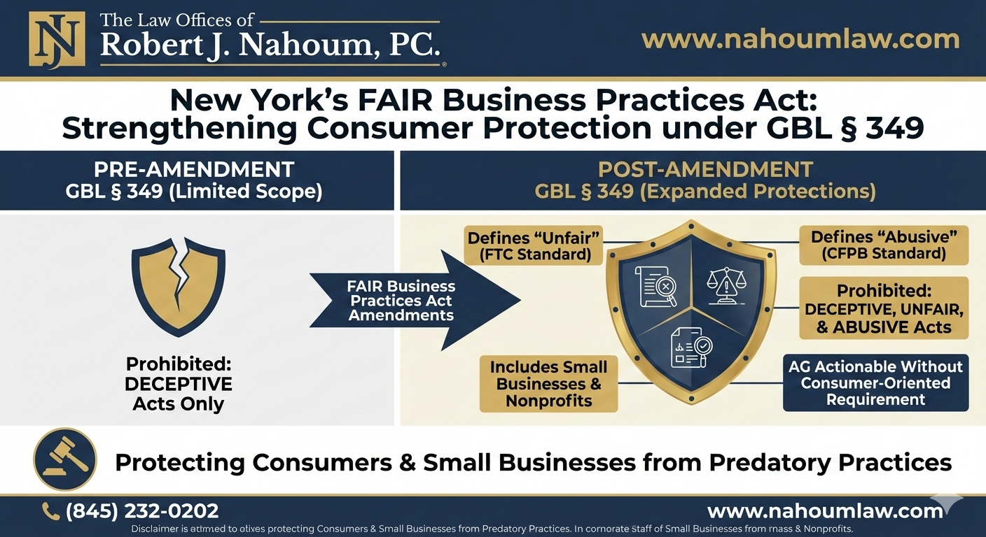 The FAIR Business Practices Act – NY GBL §349 Amended for First Time in 45 Years