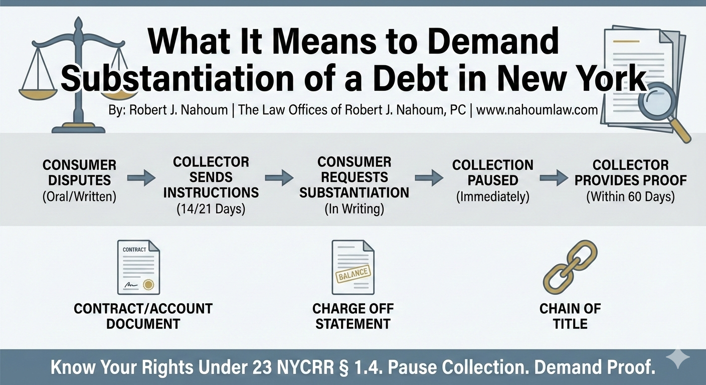 What It Means to Demand Substantiation of a Debt in New York