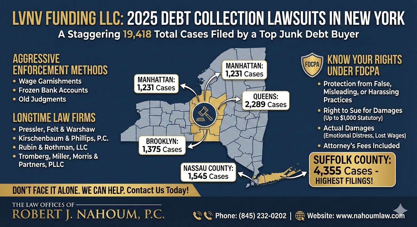 LVNV Funding Files Over 19,000 New York Debt Collection Lawsuits in 2025