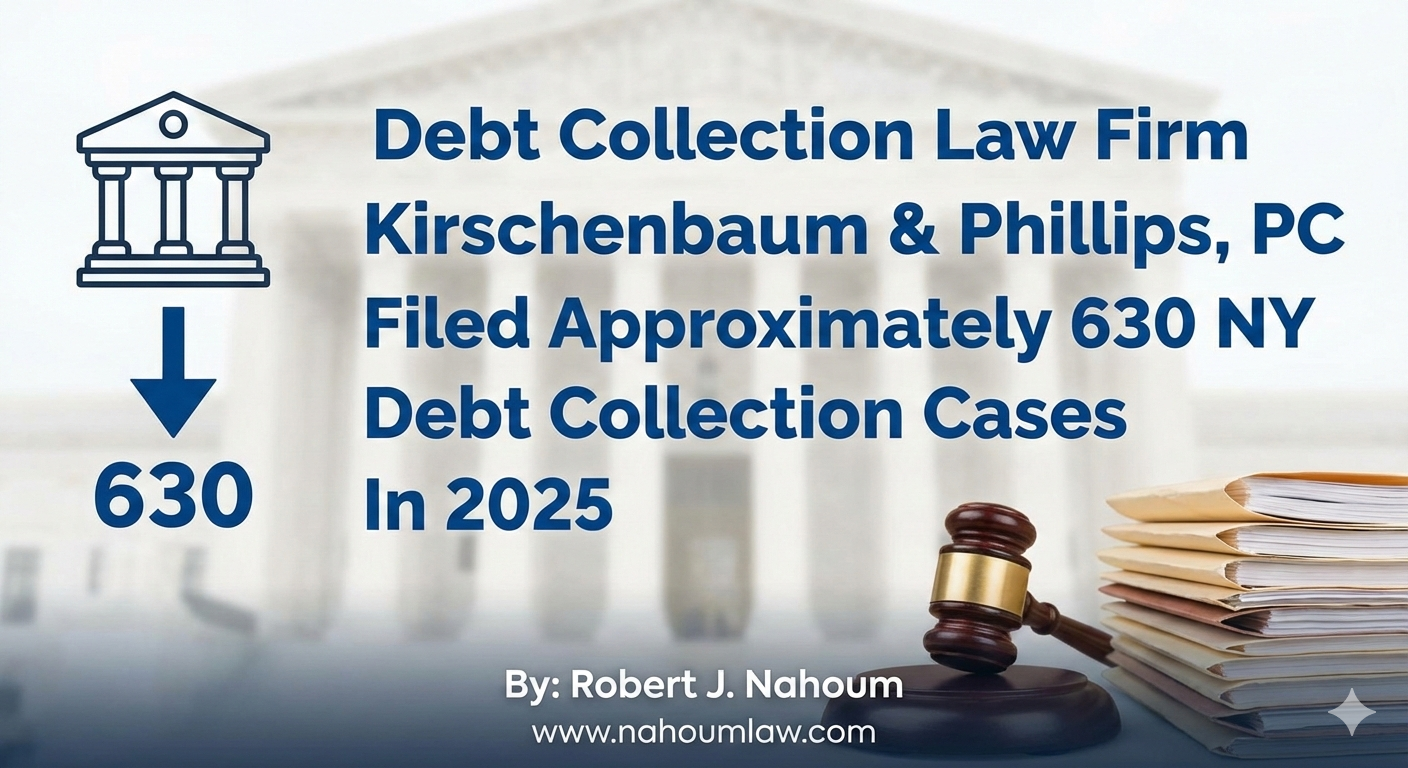 Debt Collection Law Firm Kirschenbaum & Phillips, PC Filed Approximately 630 NY Debt Collection Cases In 2025
