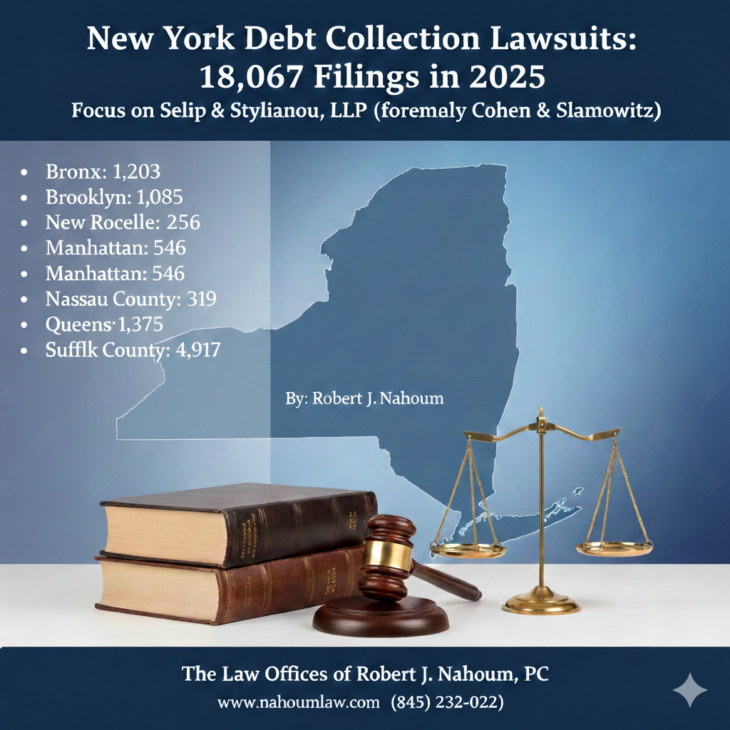 Debt Collection Law-Firm Selip & Stylianou Filed Over 18,000 New York Debt Collection Lawsuits in 2025