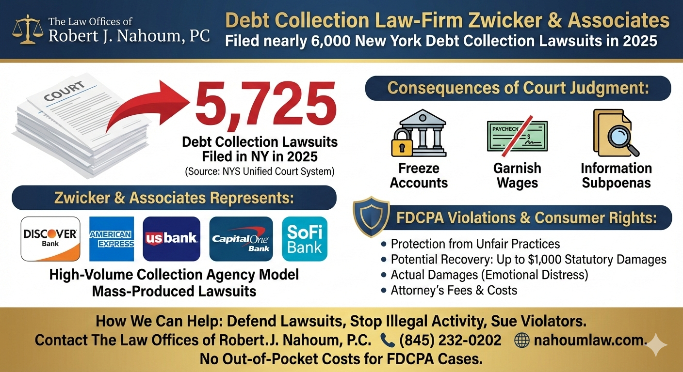 Debt Collector Zwicker & Associates Filed Nearly 6,000 Debt Collection Lawsuits in New York in 2025