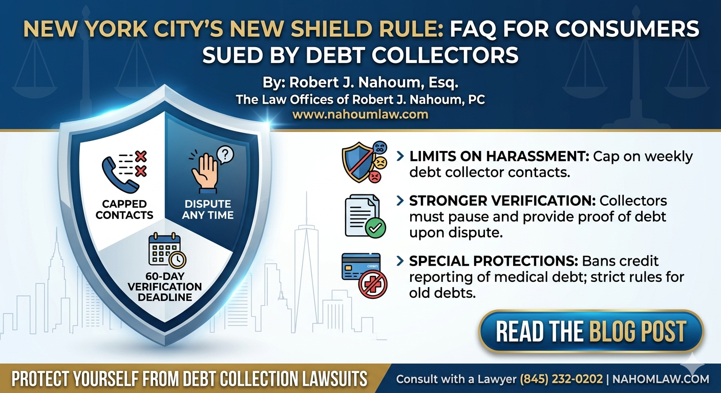 New York City’s New SHIELD Rule: FAQ for Consumers Sued by Debt Collectors