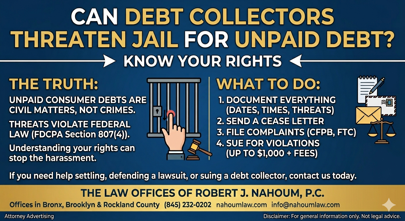 Can Debt Collectors Threaten Jail for Unpaid Debt? Know Your Rights