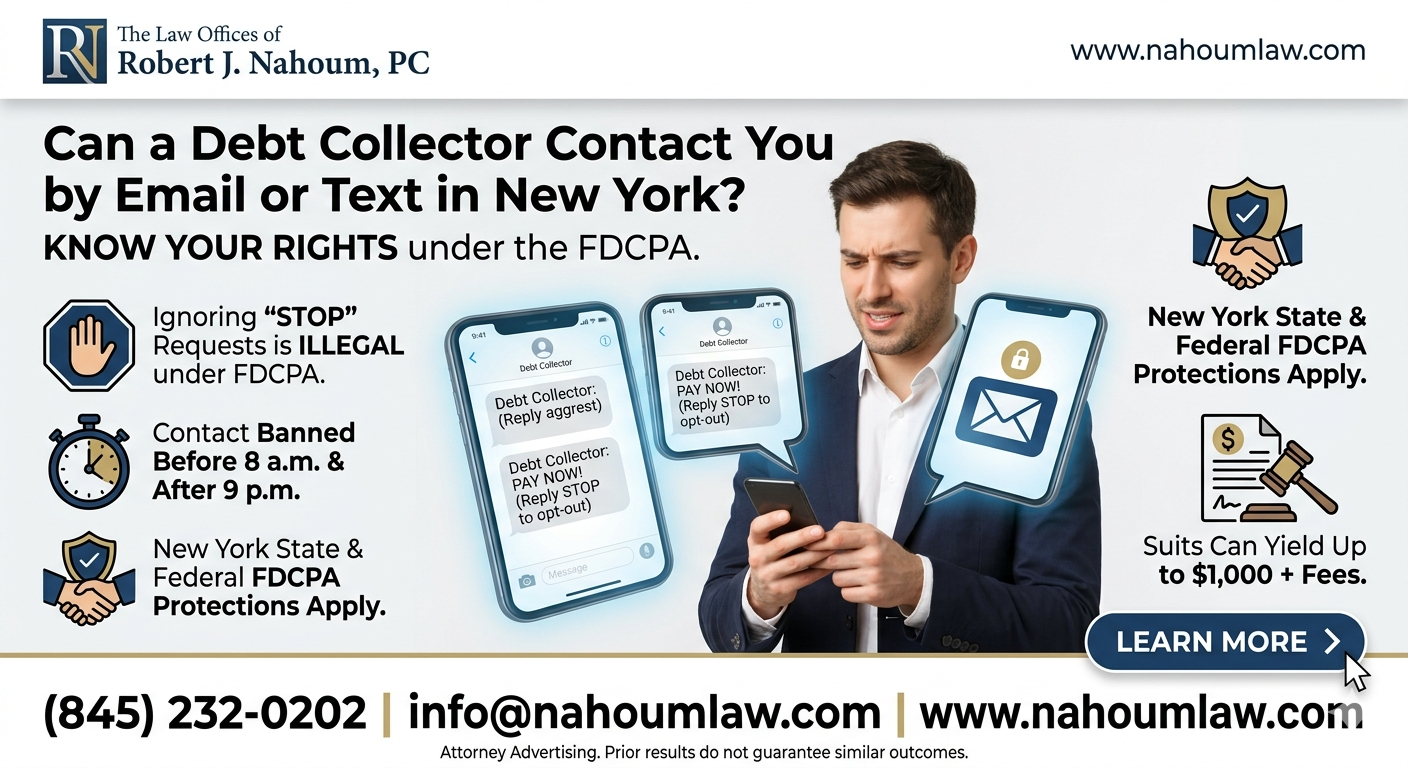 Can a Debt Collector Contact You by Email or Text in New York?