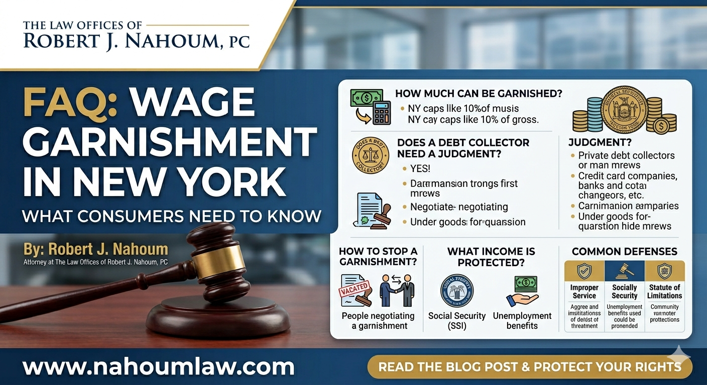 FAQ: Wage Garnishment in New York – What Consumers Need to Know
