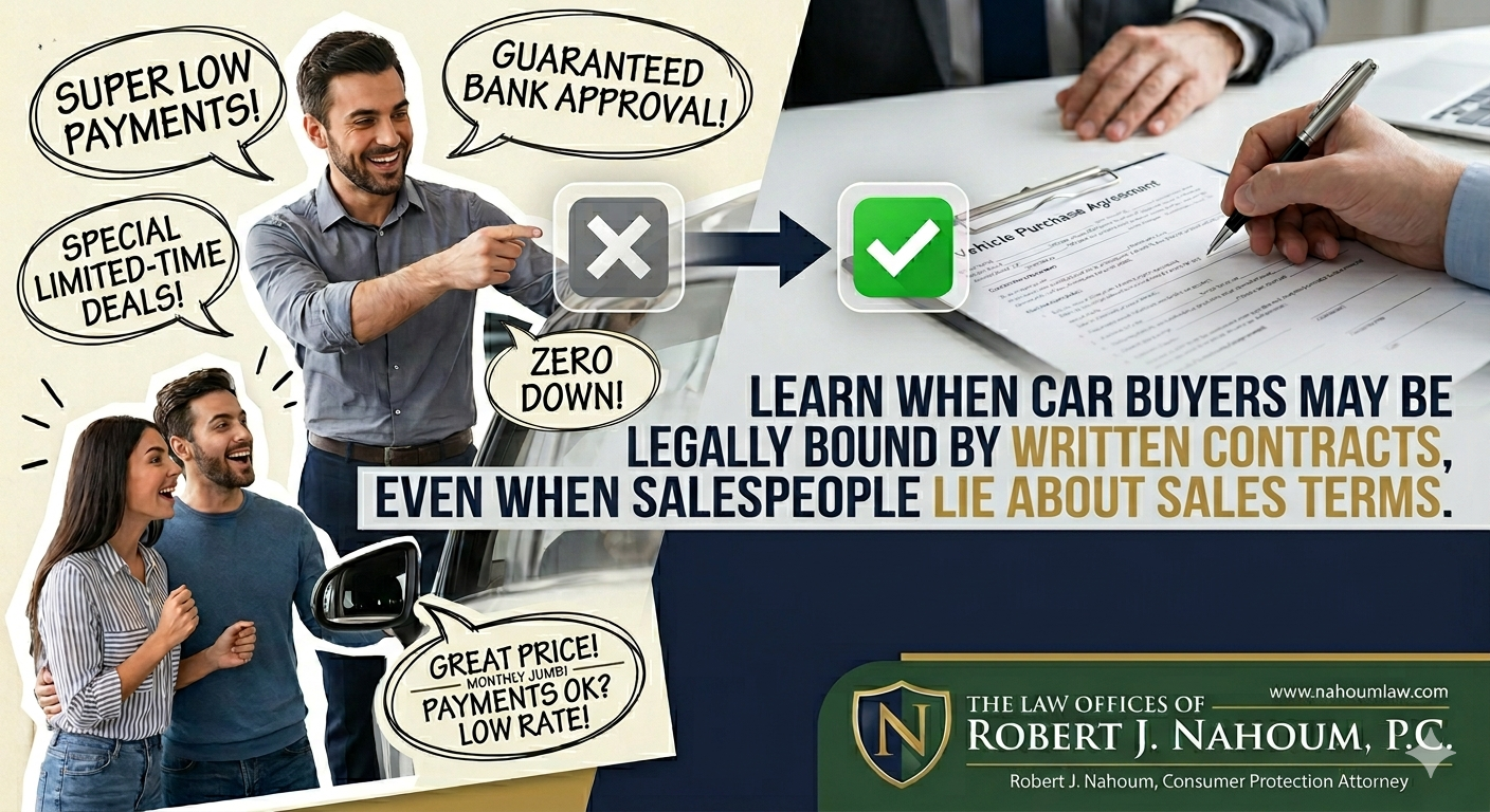 Don’t Trust the Talk—Read the Contract: When Car Buyers Are Bound by What They Sign