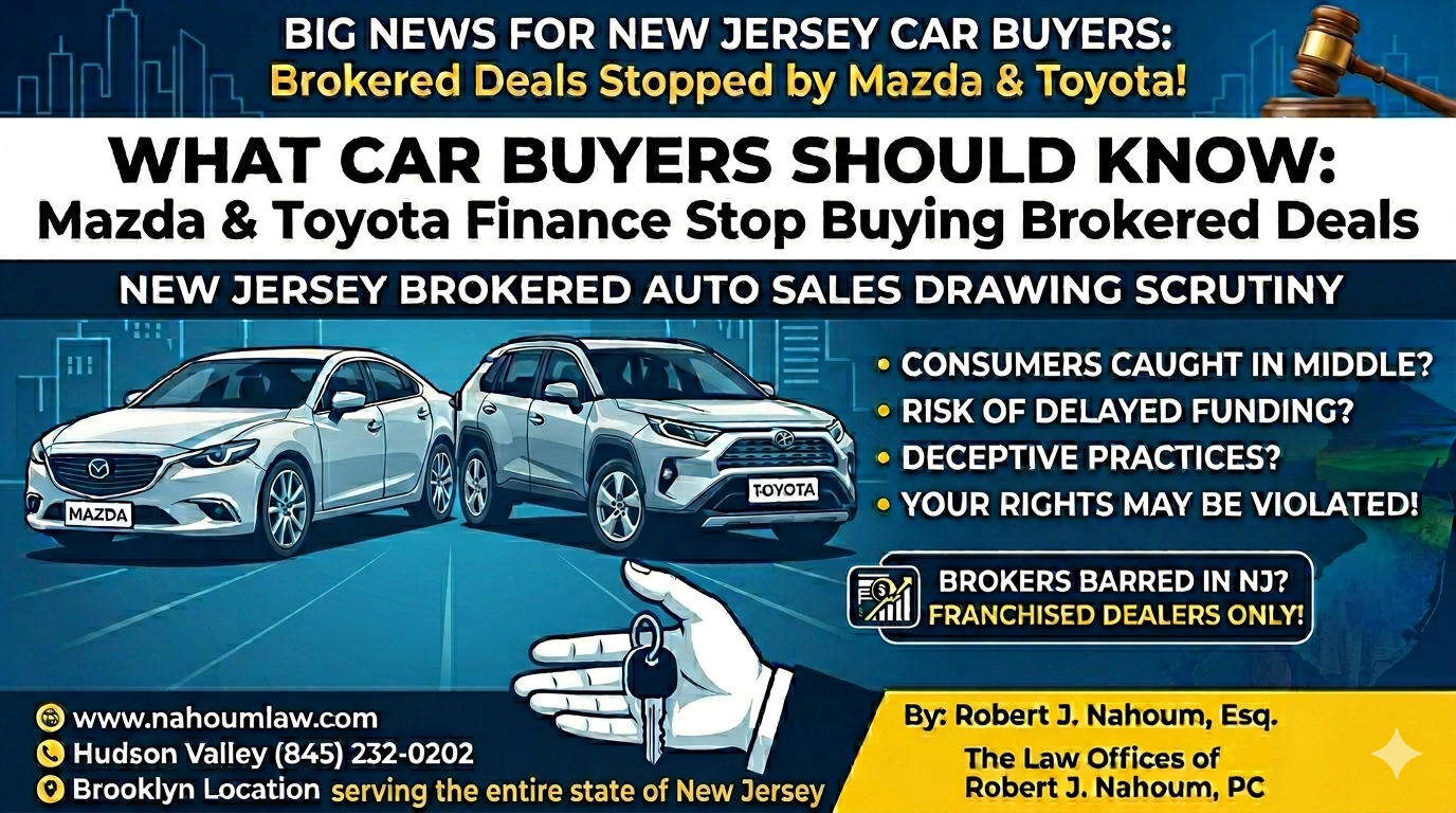 Mazda and Toyota Stop Buying Brokered Deals in New Jersey: What Car Buyers Should Know