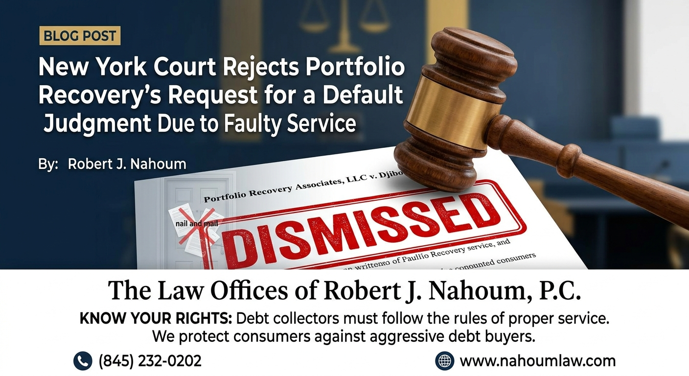 New York Court Rejects Portfolio Recovery’s Request for a Default Judgment Due to Faulty Service