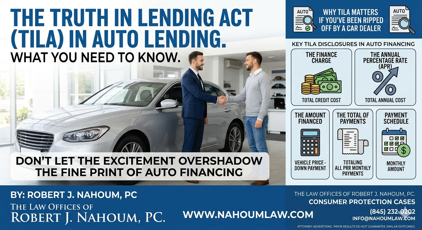 The Truth in Lending Act (TILA) in Auto Lending What You Need to Know