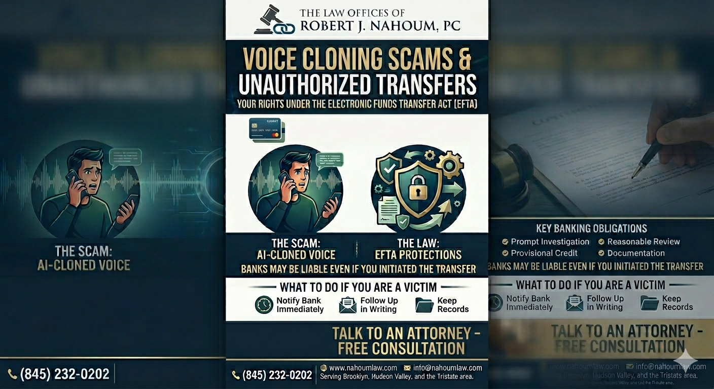 Voice Cloning Scams and Unauthorized Transfers: Your Rights Under the Electronic Funds Transfer Act