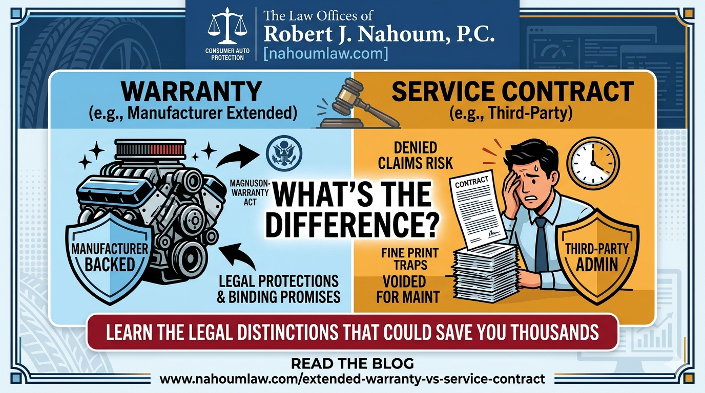 Extended Warranty vs. Service Contract: What’s the Difference and Why It Matters Legally?