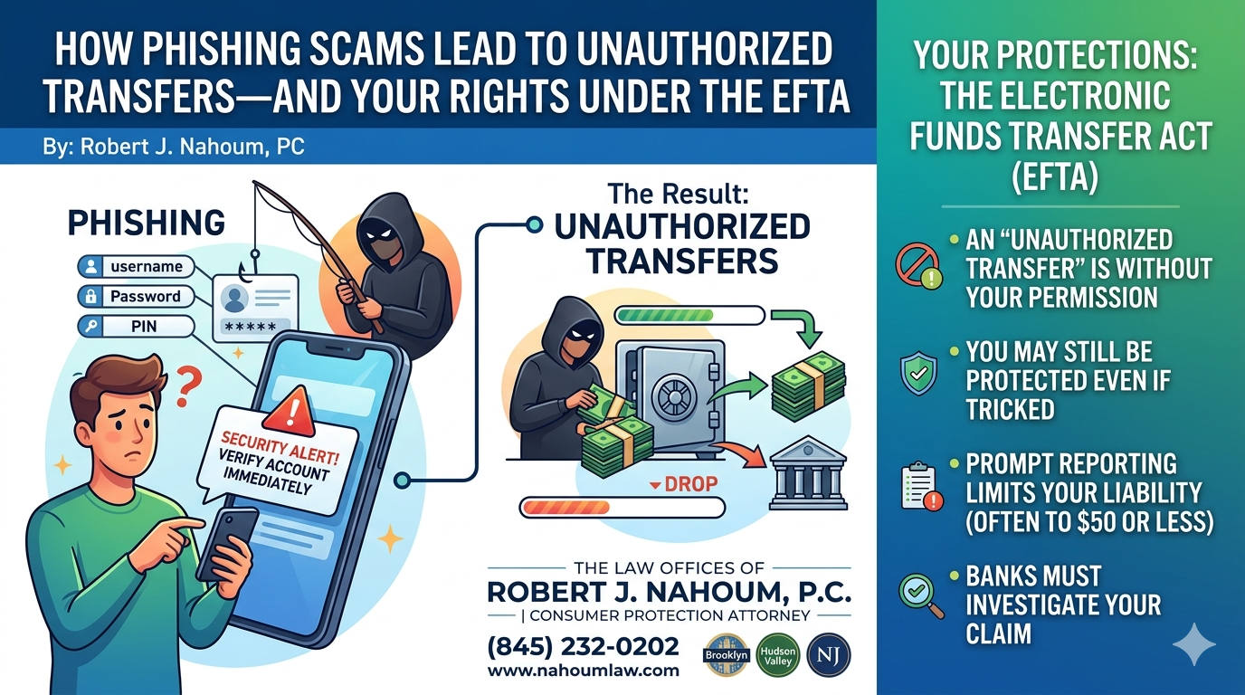 How Phishing Scams Lead to Unauthorized Transfers—and Your Rights Under the EFTA