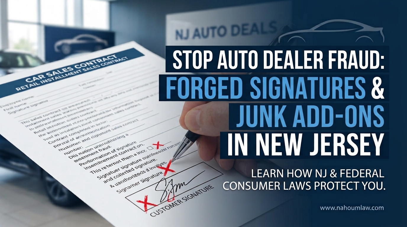Forged Signatures on Car Contracts: NJ Auto Dealer Fraud Explained