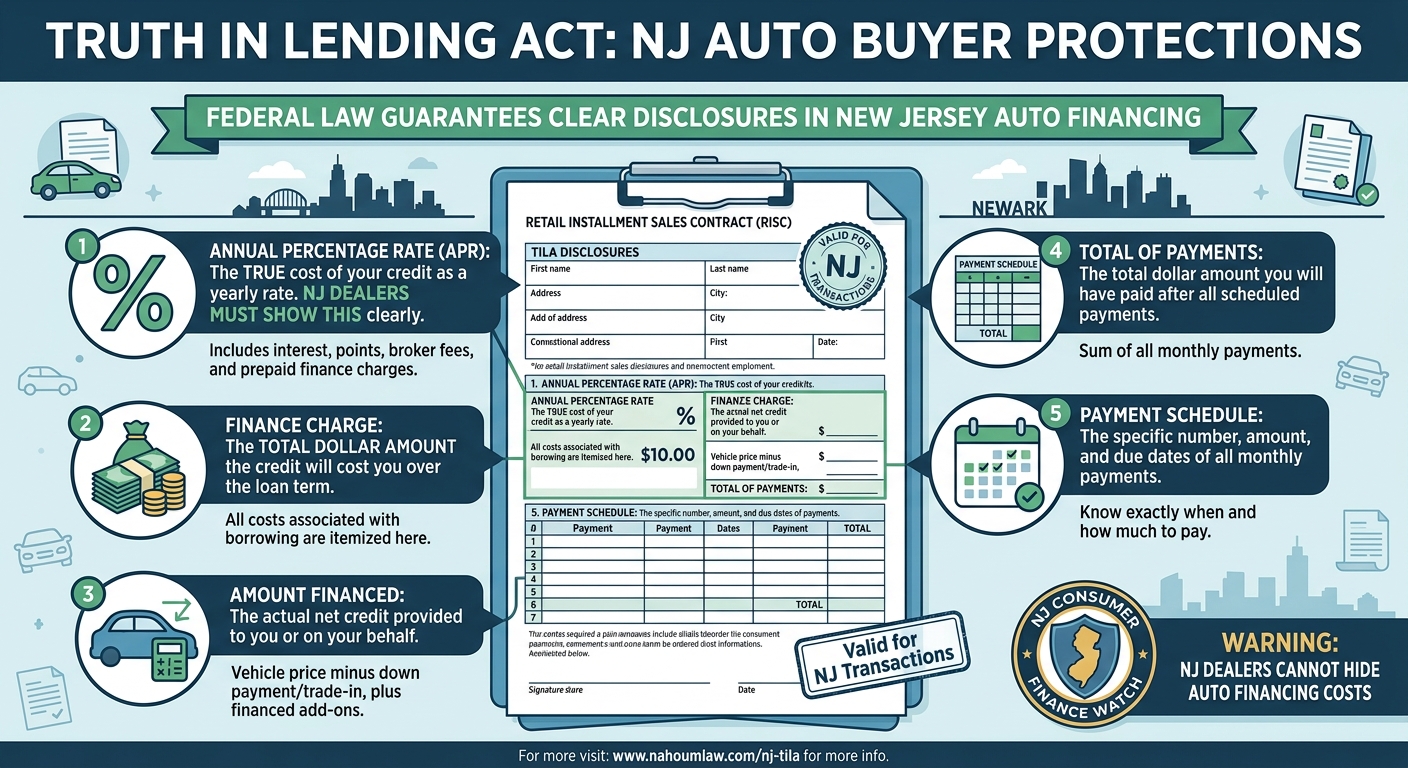 How the Truth in Lending Act Protects New Jersey Car Buyers from Auto Fraud
